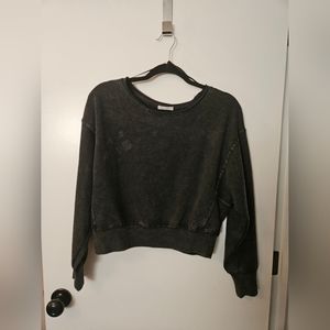 Come by Pink Rose cropped sweatshirt